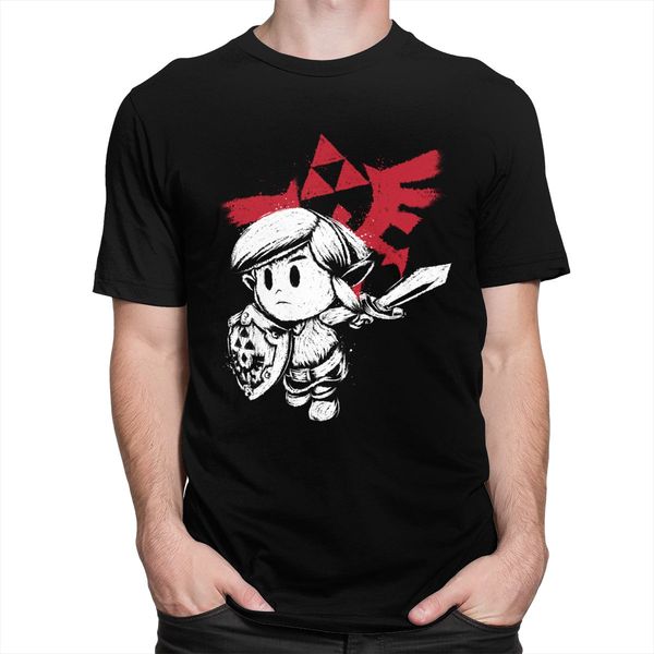 

men's kawaii hyrule the legend of zelda link t shirts short-sleeve o-neck cotton tshirt printed japan video game tee apparel