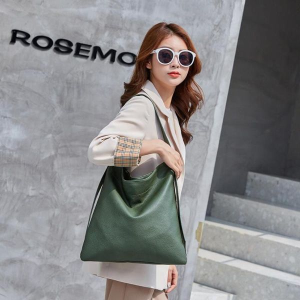 

2020 summer new style european and american fashion soft large capacity tote bag one-shoulder handbag girl