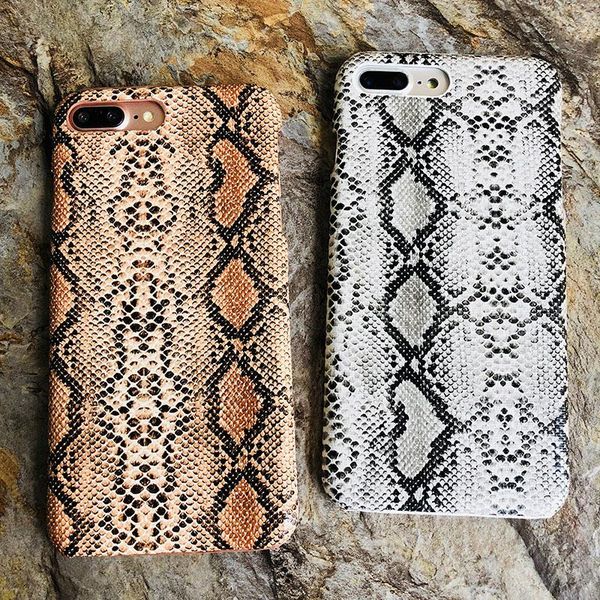 

cgjxscool snake texture phone cases for iphone 6 6s 8 7 plus xs max xr case pu leather back cover for iphone x case 8 fundas