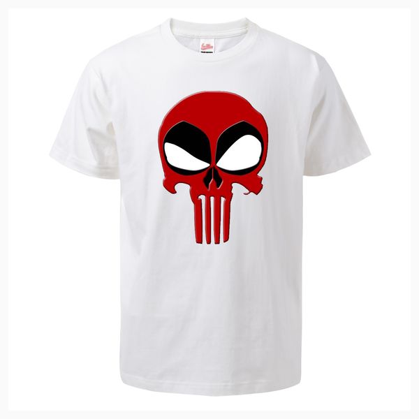 

2019 summer short sleeve tee deadpool skull print t shirt mens casual cotton tees new hip hop streetwear
