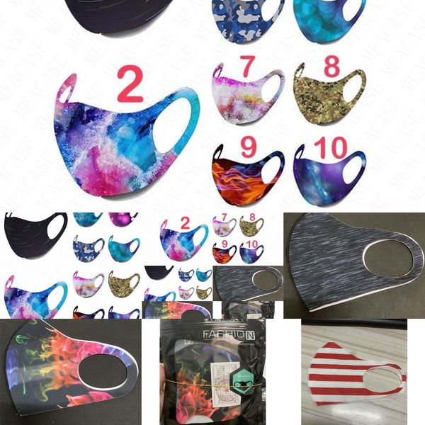 

flag tie-dye camouflage summer face printed mask fashion breathable dustproof protec kusw