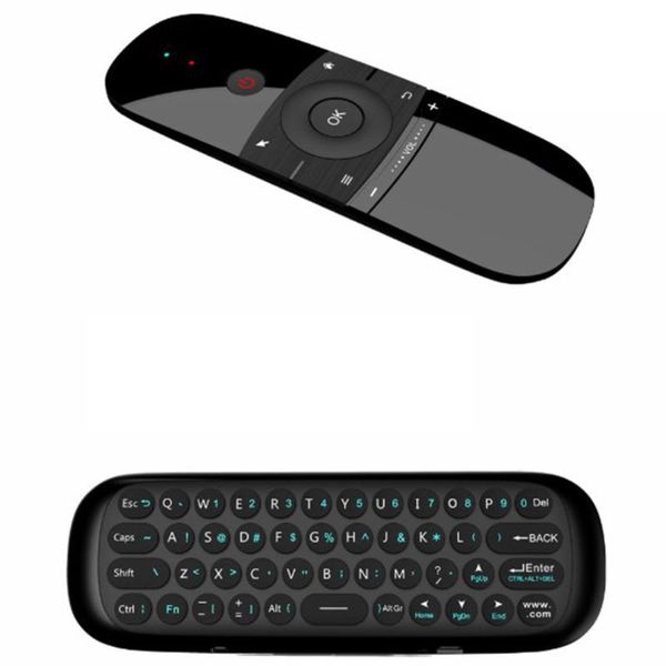 

mini air mouse plastic + silicone w1 wireless keyboard 2.4g name sensing air mouse for 9.0 8.1 android tv box / pc / tv
