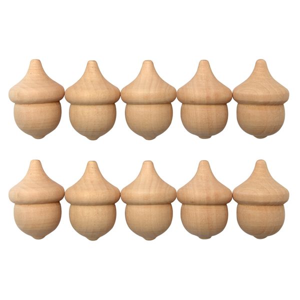 

10pcs wooden acorns wedding unfinished novelty party ornaments decor toys wood