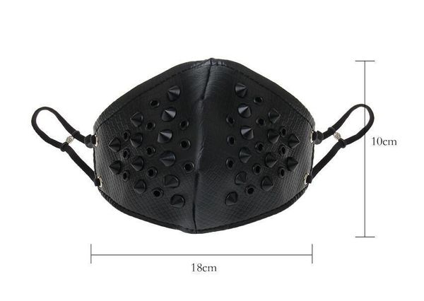

rivet masks cool punk bicycle men windproof black masks face warm masks skull pu leather dust cycling fashion ryfjw bdehome