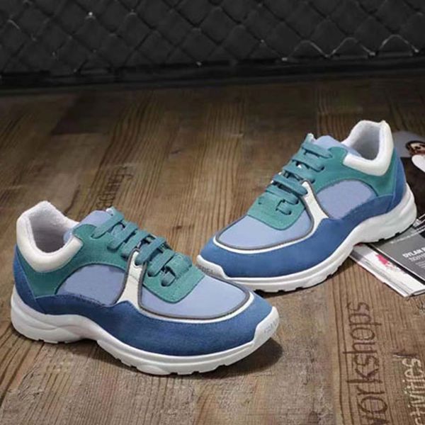 

fashion real leather handmade multicolor gradient technical fabric sneakers women famous shoes 01 l0173, Black