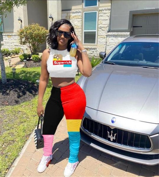 

women stacked pencil pants fashion slim patchwork drawstring womens clothing women contrast color skinny trousers streetwear, Black;white