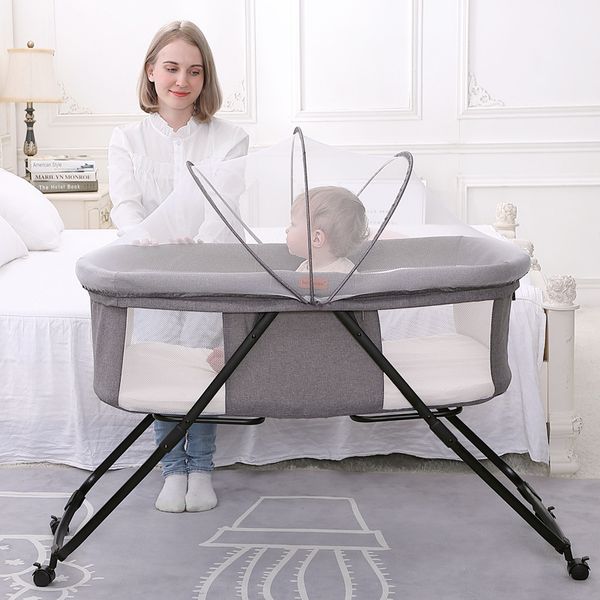 

baby cribs multi-function born crib fortable shaker foldable european style cradle bed sleeping basket 0-3years old