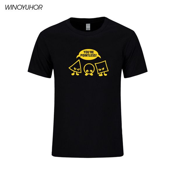 

you're pointless o-neck short sleeve male t shirt funny math sarcastic nerd geek men's t-shirts men printed tee cotton