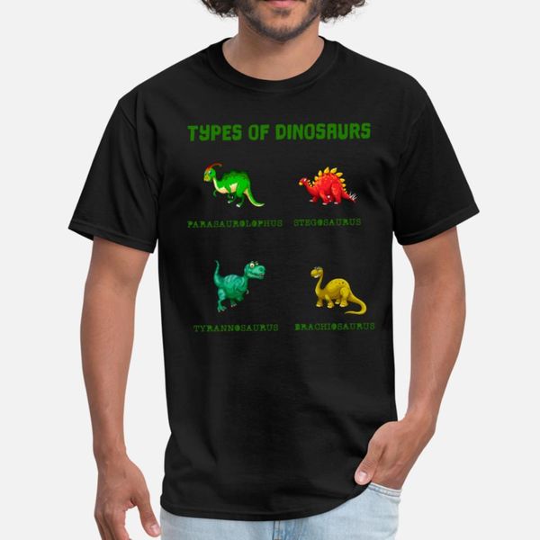 

kids types of dinosaurs dino t shirt men personalized 100% cotton round neck leisure gift funny casual spring original shirt