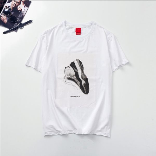 

fashion men's t-shirt summer new breathable printing women's men's short-sleeved crew neck t-shirt color black and white colo, White;black