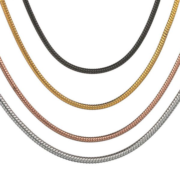 Top 316 Edelstahl 1,2 mm Schlangenketten Halskette Beschichtung 20-30