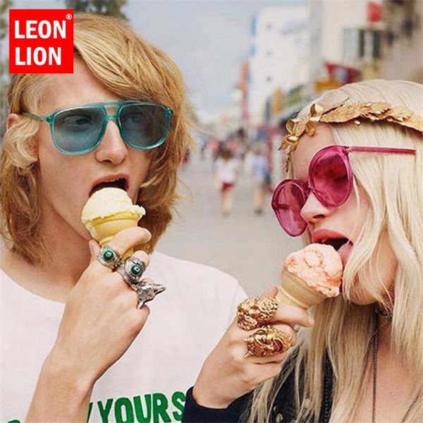 

leonlion sunglasses plastic ocean lenses women sun glasses fashion men candy colors oculos vintage pilot lens yyyjd bdegarden, White;black