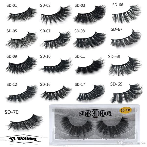 

mink eyelashes wholesale 3d mink lashes crossing mink lashes hand made full strip eye lashes 17 styles new package cilios naturais