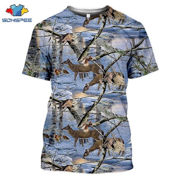 

animal deer anime camouflage elk hunter homme 3d print shirts harajuku hippie aesthetic men clothing