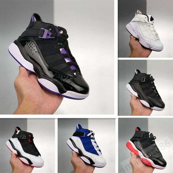 

kids 6 rings concord basket shoes space jam bred youth boys girls childrens outdoor 6.5 sports shoes size 11c-3y