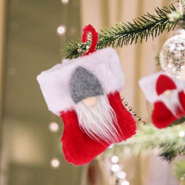 

forest santa christmas stockings christmas gifts gift bag red pack