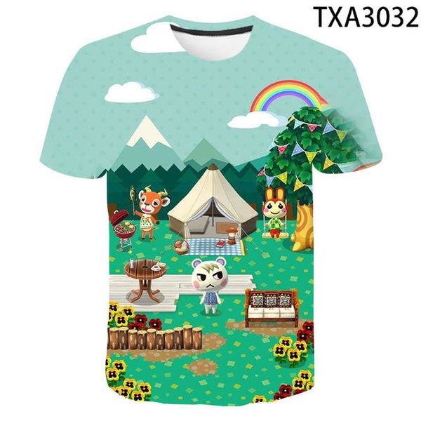 

new animal crossing street clothing cute quality 3d print shirts kawaii oversized funny men clothing