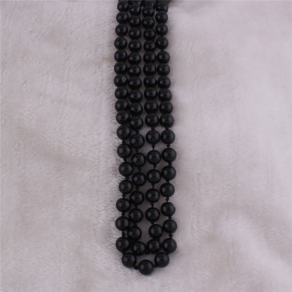 

chains grace jun arrival handmade long simulated pearl necklace for women flapper cluster statement pendant necklace10mm/140cm, Silver
