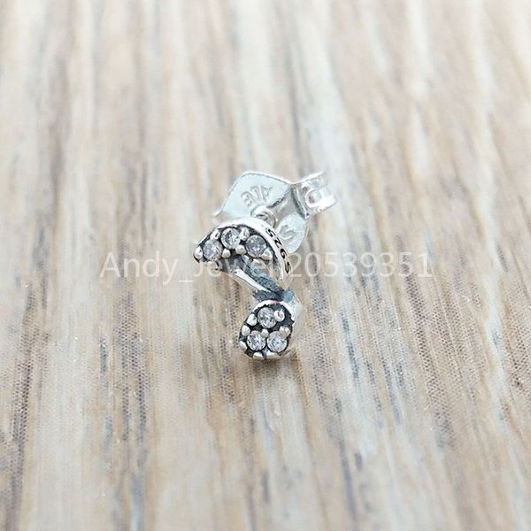 Andy Jewel 925 Sterling Silver Beads My Musical Note Single Stud Earring Charms Adatto a bracciali gioielli stile Pandora europeo Collana 2983