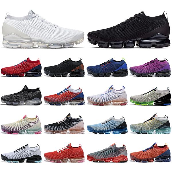 

with socks fly 3.0 men women running shoes triple black dark smoke shock classic walking shoes breathable sport sneaker mens trainers, White;red