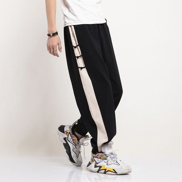 

moyi moyi fashion brand ethnic group 2020 spring and summer loose new color matching plate mouth national style pants k9933 5whyn, Blue
