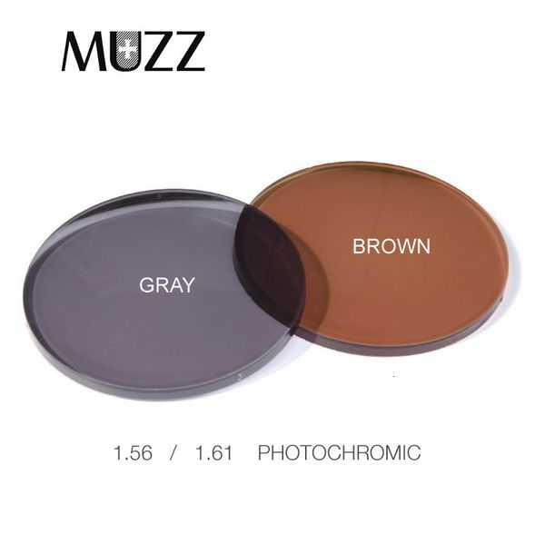

muzz 1.50/1.56/1.60/1.67 index pchromic lens prescription myopia presbyopia eye glasses lens anti-radiation resin 2pc, Silver