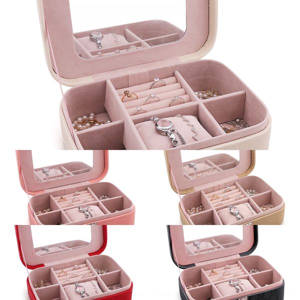 

jewelry female princess european style korean large earring storage box capacity jewelry earrings ring storage box household dustproof tdw2o