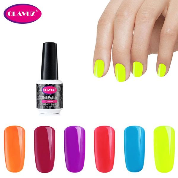 

clavuz candy fluorescent gel polish semi permanent luminous nail gel polish uv led soak off manicure 8ml, Red;pink