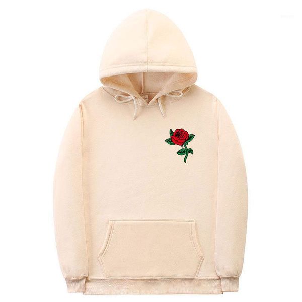 

spring autumn hooded sweatshirts mens autumn posion rose designer hoodies, Black