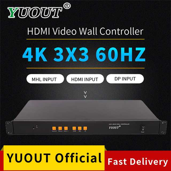 

видео hdmi настенных мониторов 3x3 сращивание видео стена 4k для экрана ввода hdmi мобильного телефона йра сигнала, выход девять