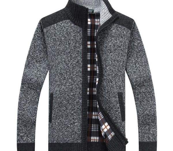 

2020 winter cardigan men sweater patch designs plush thick loose thermal jacket computer knitted casual classic fashion cardigan, White;black