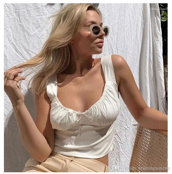 

с bow мода дамы топы womens tank tops рукавов u шеи женская мода camis, White