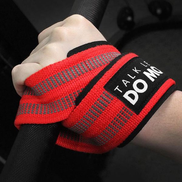 

aolikes 2pcs/lot gym wrist band sports wrist brace support splint fractures 7640, Black;red
