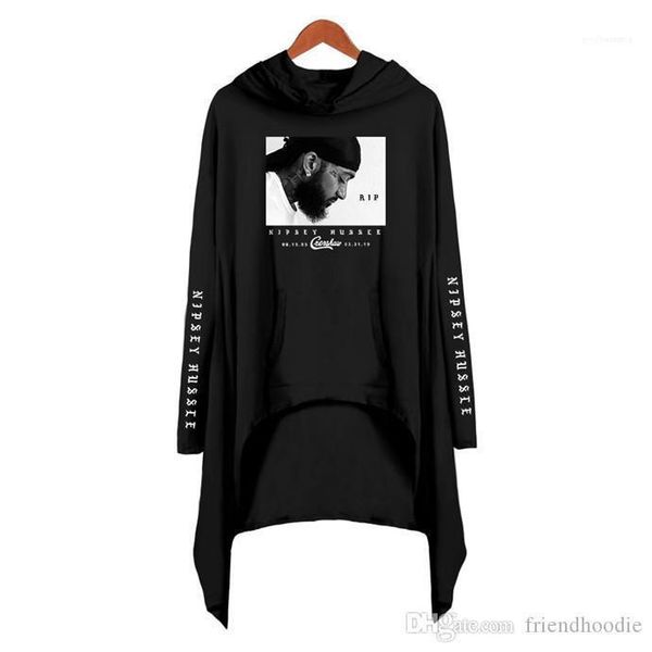 

women hoodies designer long sleeve 3d printed dress usa rapper lady loose fashion clothing nipsey hussle, Black