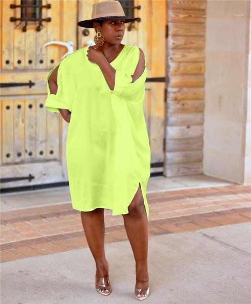 

open cuff crew neck half sleeve plus size casual females clothing womens summer designer solid color dresses, Black;gray