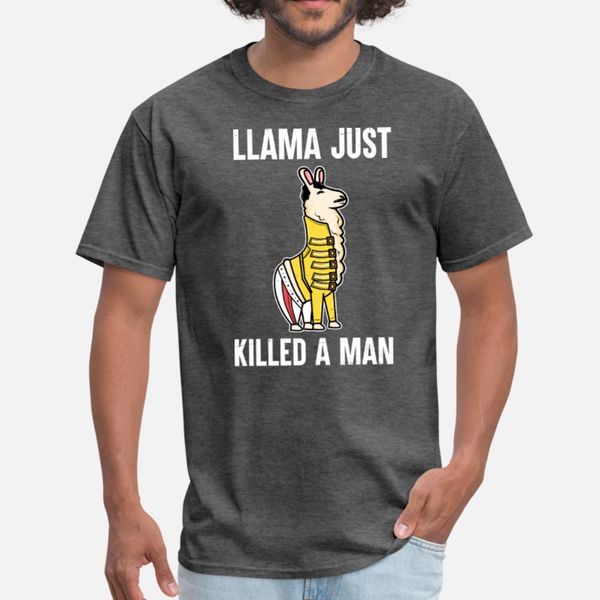 

singing llama llama party t shirt men print tee shirt round collar formal famous comfortable spring autumn slim shirt