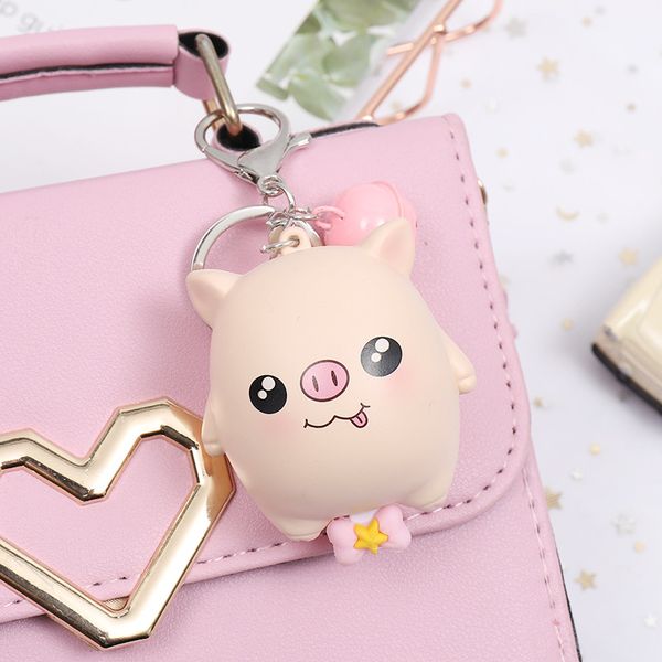 

nile cute cartoon shiba inu dinosaur cat keychain animal pvc tape measure key chains women girls bag charm keyring pendant gifts, Silver
