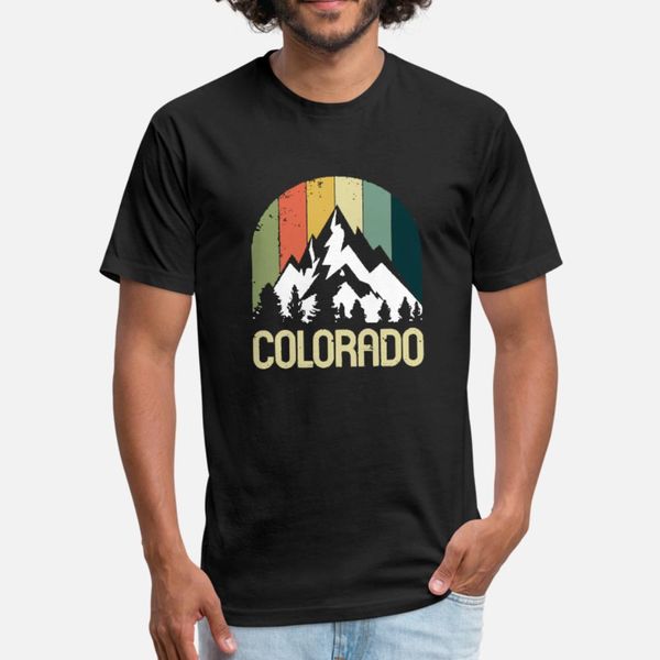 

retro vintage colorado пешеходные mountain футболка мужчины конструктор хлопок шею kawaii фитнес новый стиль лето тонкая рубашка
