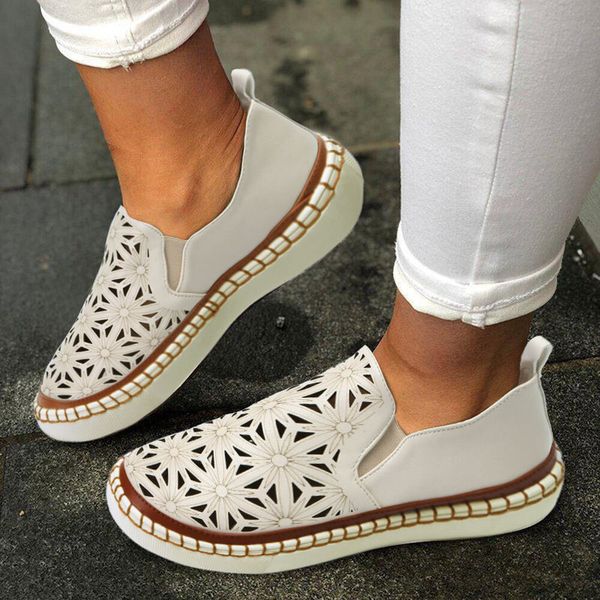 

women flats shoes woman breathable pu leather plus size gladiator loafer slip on shoe chaussures femme zapatos mujer sapatod1656, Black