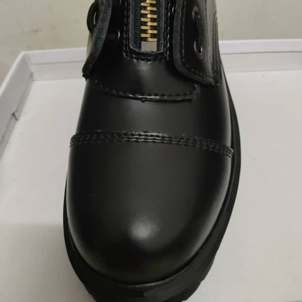 

new designer front zipper martin boots 8 hole platform 5cm women winter shoes ankle boots size 35-41, Black