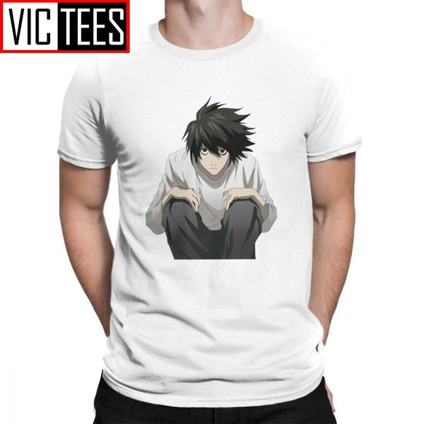 

l death note t shirt short sleeves 100% cotton t-shirt travel clothing crewneck tees teenage printed