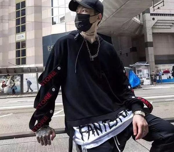 

new 2019 cool men hoodie streetwear hood sweatshirt hoody men black red long sleeves hip hop autumn winter mens women sweatshirt t200102