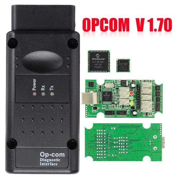 

1set op-com opcom firmware v1.7 2014v can obd2 adapter 120309a + 131223d for single layer pcb accessories parts