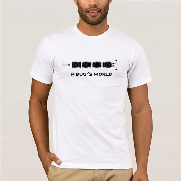 

2019 мода стиль t-shirt bug мир geek программист homme хлопок печать шаблон с коротким рукавом футболка тенденция мужской
