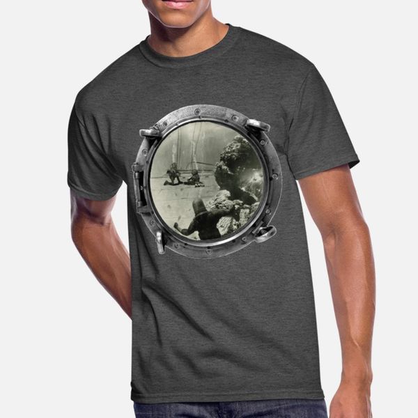 

vintage treasure divers salvaging gold bars t shirt men designer short sleeve o-neck unique fitness humor spring family shirt