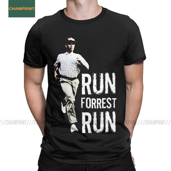 

уникальный run forest run forest gump t-shirt для мужчин хлопка футболки том хэнкс фильм фильм bubba gump идущие с коротким рукавом майка