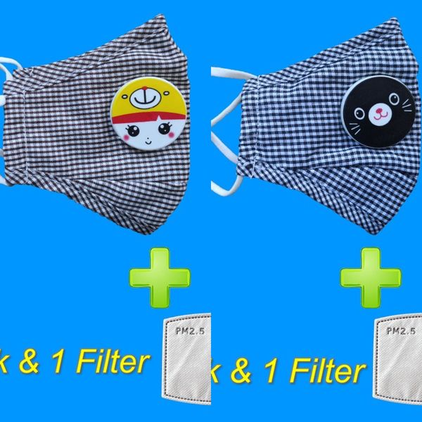 

маска из хлопка доставка hotfor быстрого дети ребенок дети с мультфильм животных респиратор клапан 1 маска 1 pm1