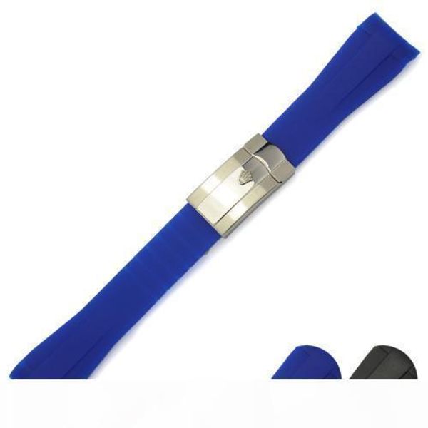 

20mm ruber watch band 2015 luxury watch bands 20mm watchbands black diving silicone rubber holes watch band strap black watchbands for rol, Black;brown