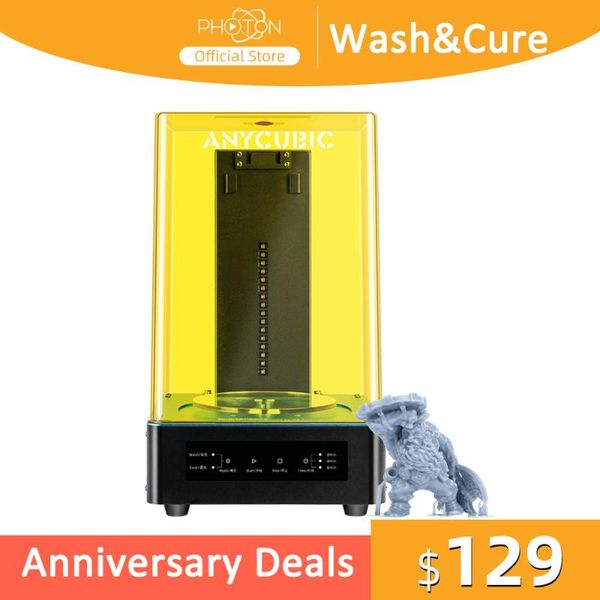

printers anycubic wash and cure dryer for mars pon pon-s 2-in-1 curing washing machine lcd sla dlp 3d printer uv resin model