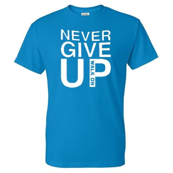 

2019 summer men hip hop style tee fashion mens never give up letter printing shirt short sleeve casual t-shirt blouse